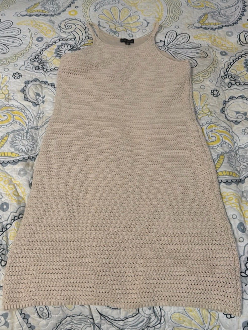 BOLD elements Beige Crochet Tank Dress